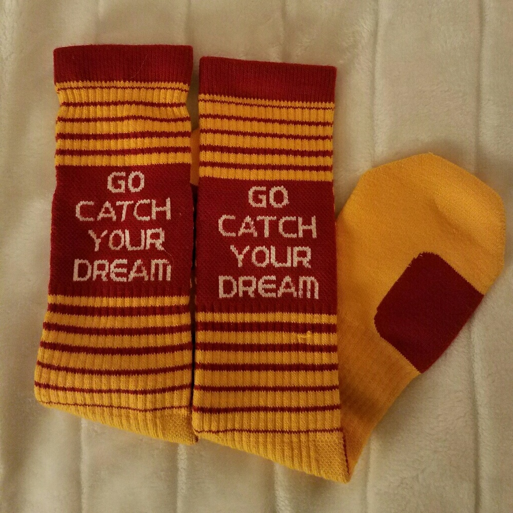 Adidas soccer "Go catch your dream" socks
